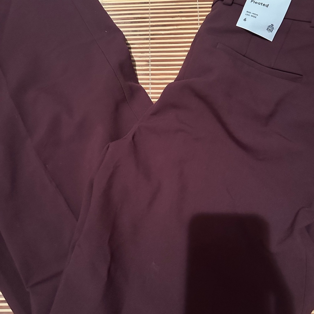 NWT Aritzia Burgundy Pleated Pants